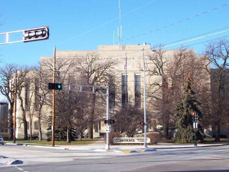 The Winnebago County courthouse in Oshkosh, Wisconsin, USA.