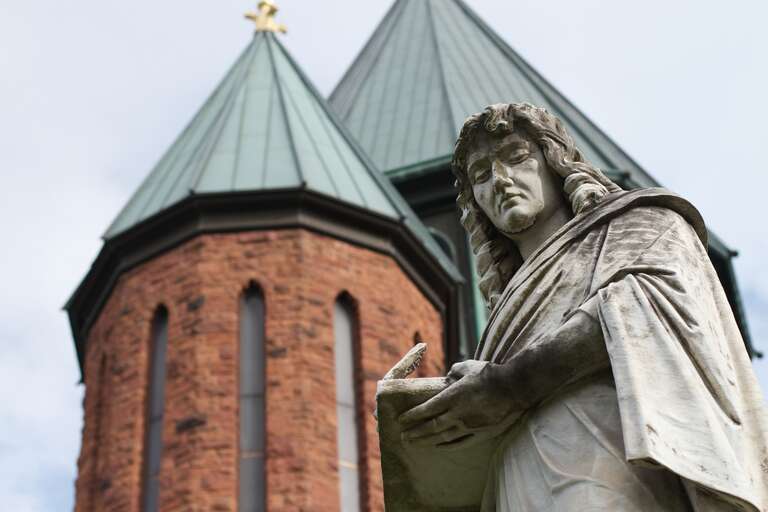 Sculpture of St. John the Evangelist, St. John the Evangelist Parish, Schenectady (NY), USA