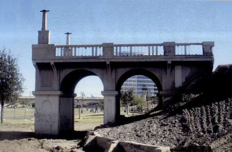 Ruins of the Tempe Concrete Highway Arch Bridge (Old Ash Avenue Wagon Bridge) in Tempe, Arizona
