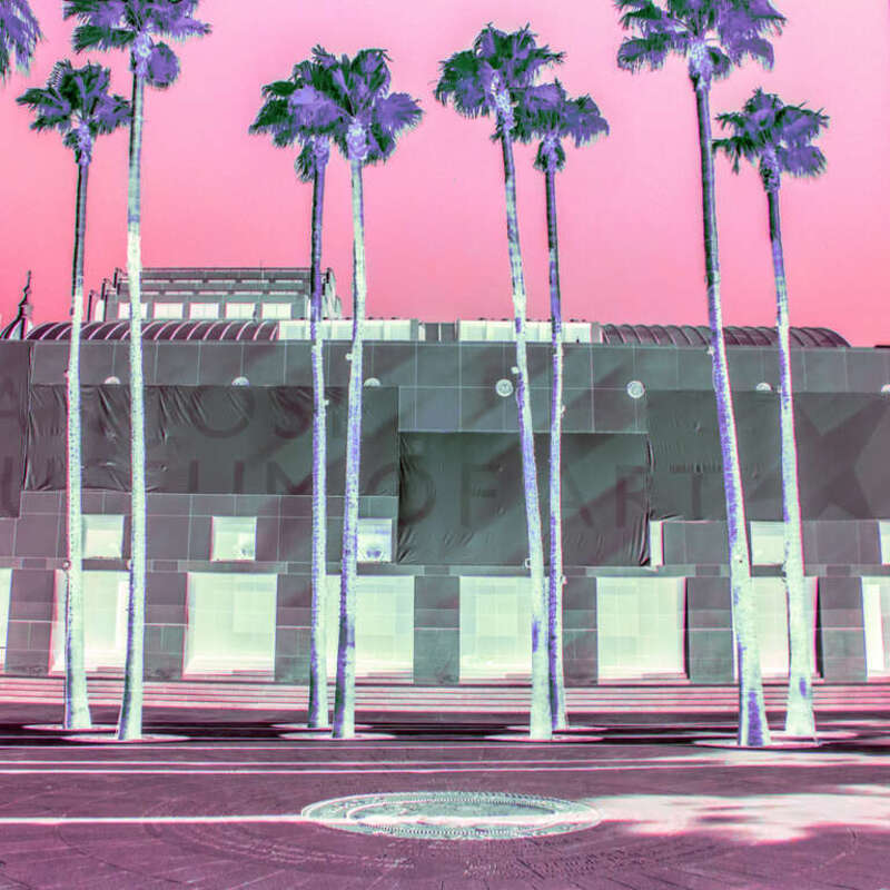 Over processed scene of downtown San Jose, California.