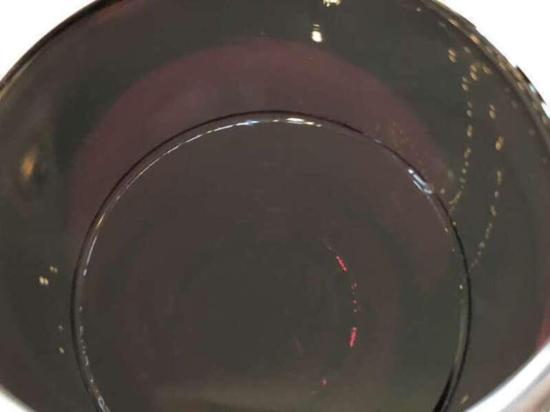 Close view of red wine in a glass at the Saratoga Country Club in Saratoga, Santa Clara County, California