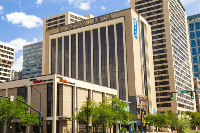 The 50 W Broadway (300 South) building in Salt Lake City, Utah, USA.