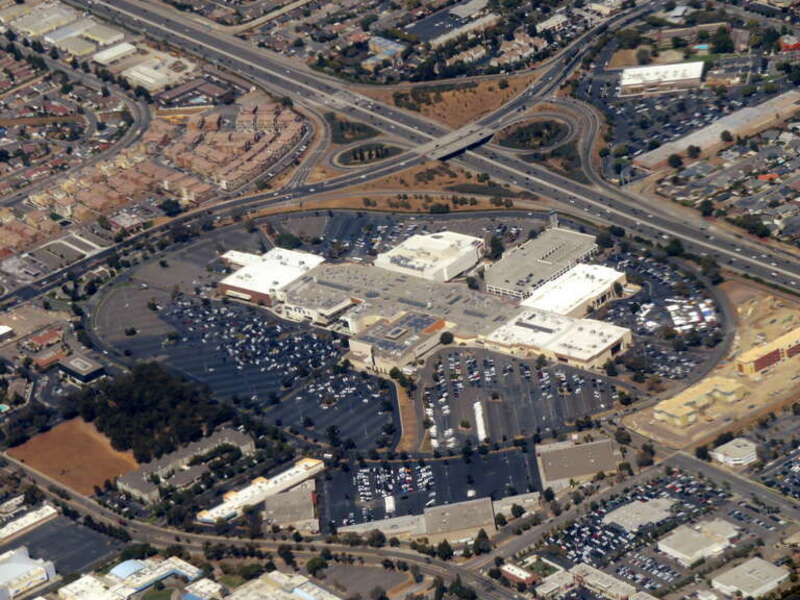 Aerial view of NewPark Mall in September 2018