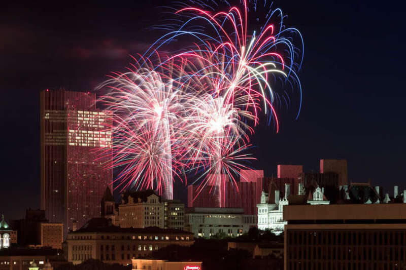 The Price Chopper Fabulous Fourth and Fireworks Festival at the Empire State Plaza in Albany, New York, United States celebrating US Independence Day