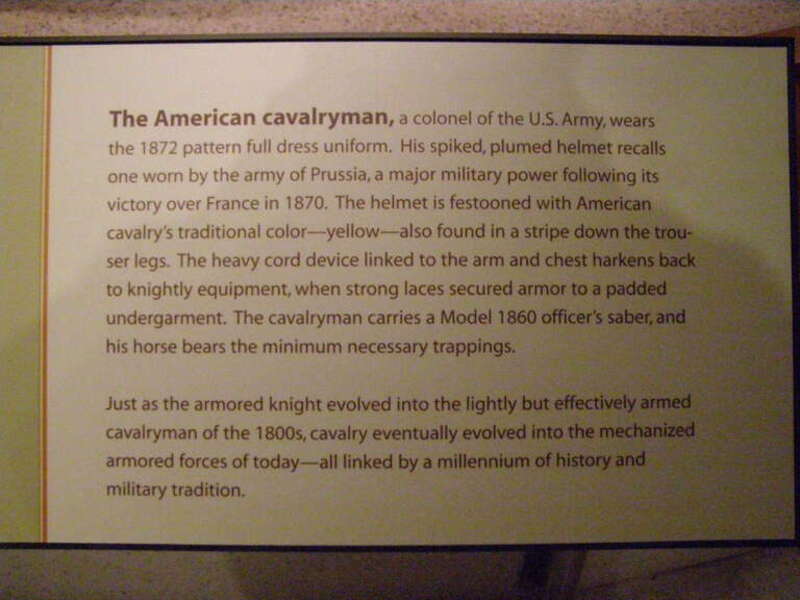 American cavalry display at the Frazier Hist Arms Museum, Louisville, KY
