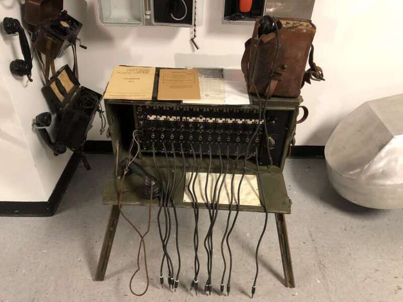 Army Field switchboard. Item on display at the Telephone Museum, Waltham, Massachusetts, USA