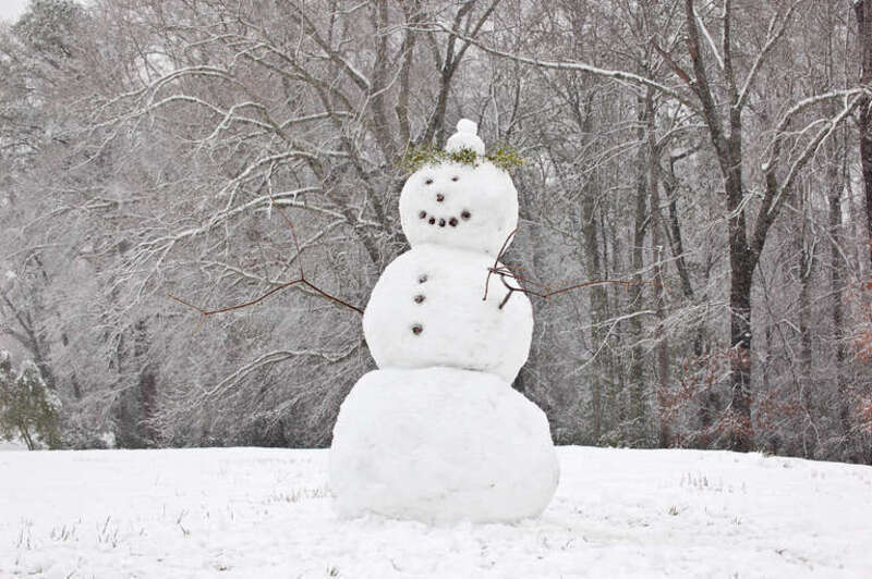 This snowman &quot;Charlie&quot; was made in Auburn, Alabama at Kiesal park!