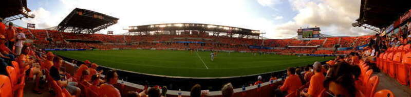 Home of the Houston Dynamo. They would go on to lose this game against Real Salt Lake, however, after an early sending-off. Panoramic image.