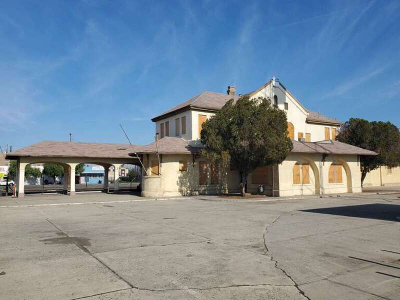 The former Southern Pacific Railroad station in Bakersfield in December 2021