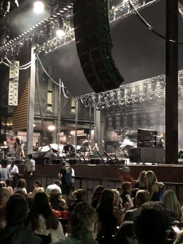The venue during a concert by Train and Goo Goo Dolls.