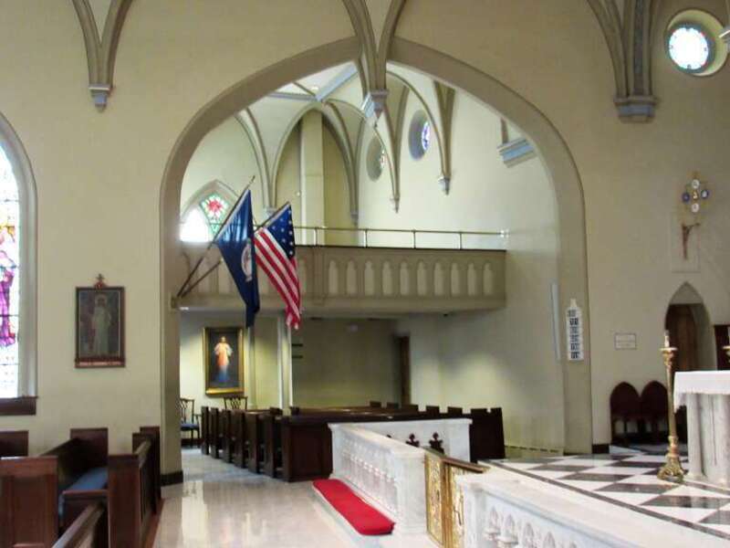 The north transept of the Basilica of St. Mary in Alexandria, Virginia.