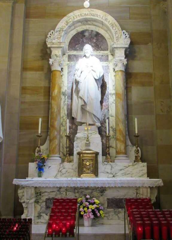 St. Joseph side altar in the Basilica of the Immaculate Conception in Waterbury, Connecticut.