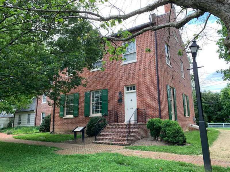 View of the front of the Beall-Dawson House, Rockville, Maryland -- built 1815.
