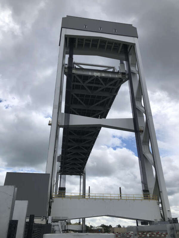 Chelsea Street Bridge in the raised position