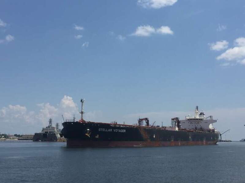 Chevron Oil Tanker on the Alabama River in Mobile, AL