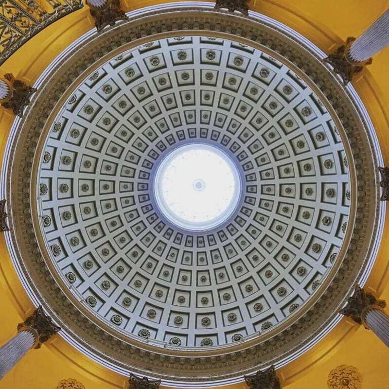 This is the rotunda as seen from the entrance to City Hall.