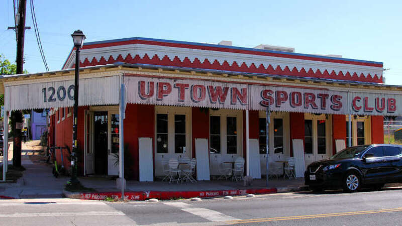 The old Clement's Market - The Sport Bar in Austin, Texas, United States is now the Uptown Sports Club. The building was built in 1892 and listed on the National Register of Historic places on June 21, 2022.