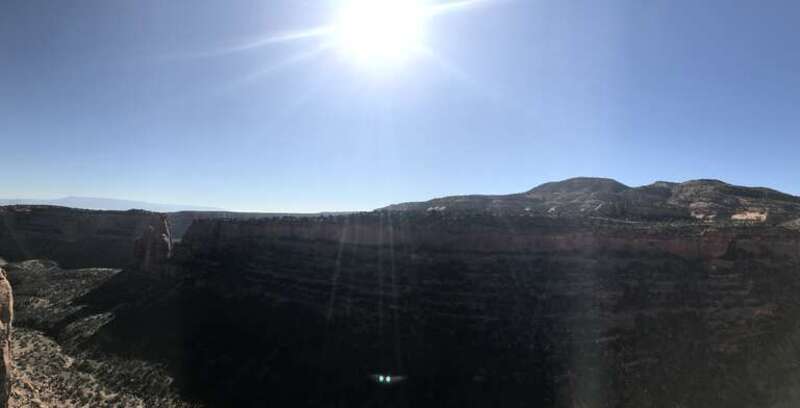 This is a picture taken at the Colorado National Monument. You can appreciate the natural beauty of this awe inspiring place.