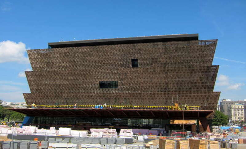 The National Museum of African American History and Culture under construction in Washington, D.C.
