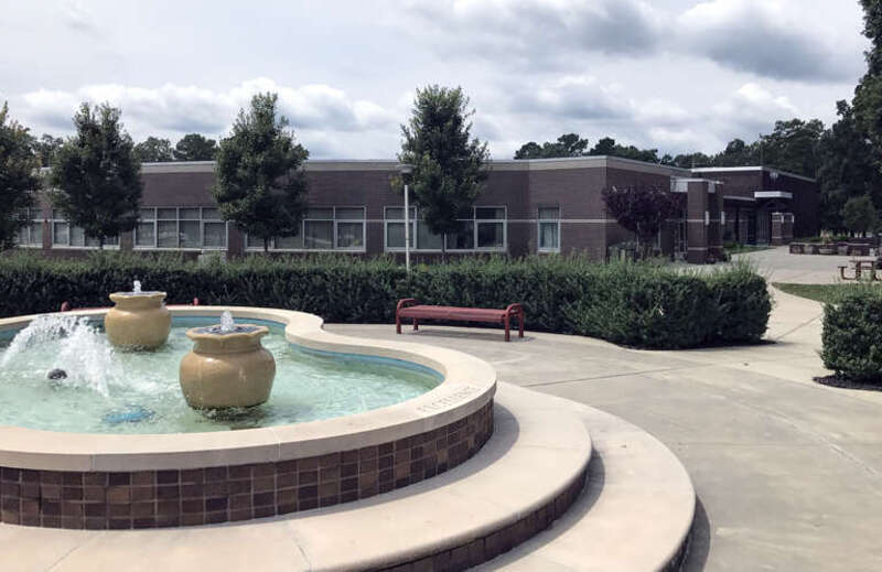 Cumberland County College fountain and student center