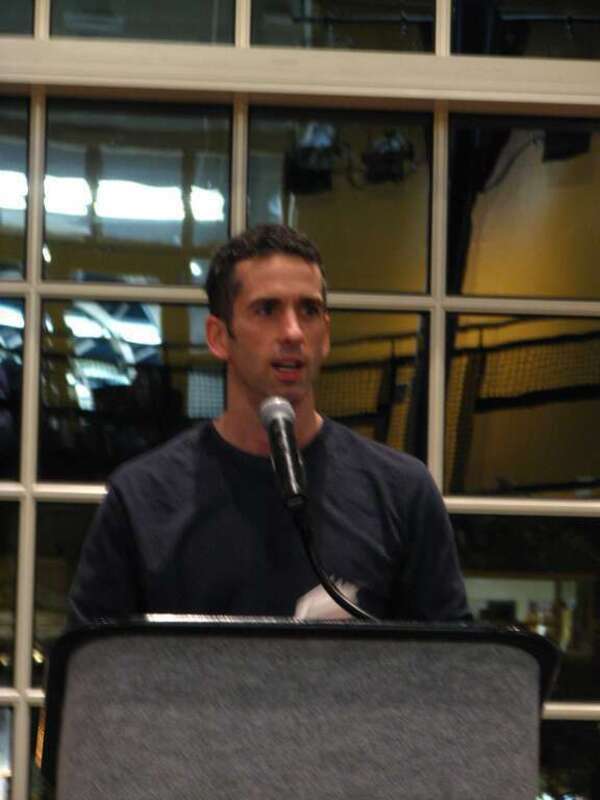 Syndicated sex advice columnist Dan Savage talking about micropenises, double penetration, and every taboo topic the crowd asked him.  He was at Illinois Wesleyan for part of Gender Issues Week