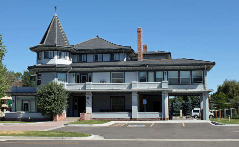 The David W. Brown House, located at 2303 East Dartmouth Avenue in Englewood, Colorado. The property is listed on the National Register of Historic Places.
