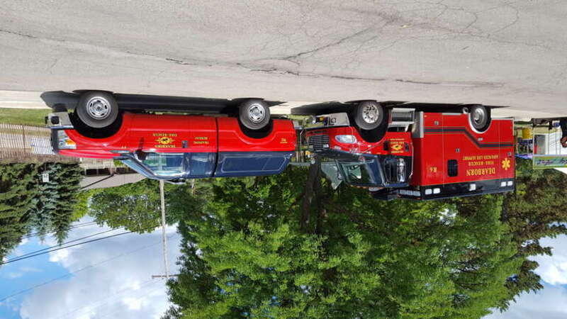 Dearborn, Michigan fire department ambulance and training vehicle