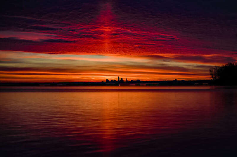Downtown Cleveland, central business district of Cleveland, Ohio, USA