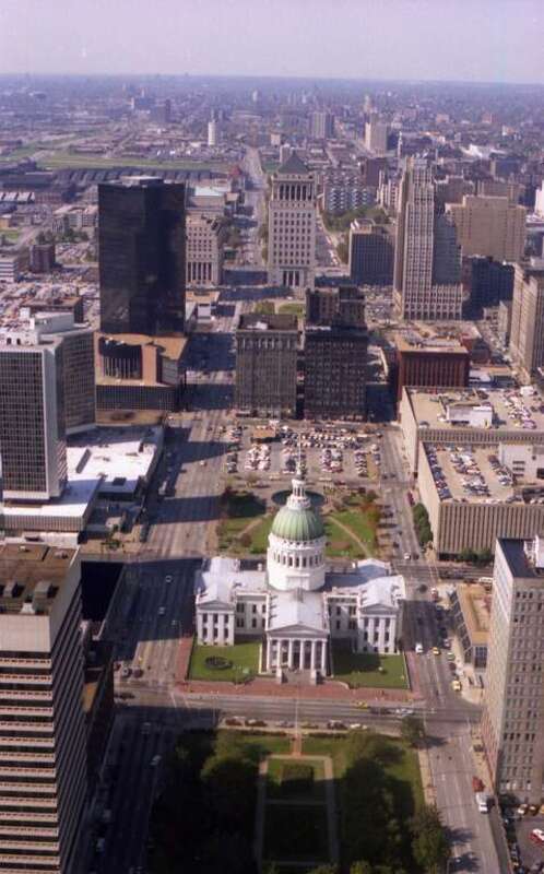 Downtown St. Louis from the Arch - (1981)