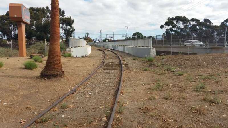 Abandoned F Street Rail Bridge crossing over Interstate 5.