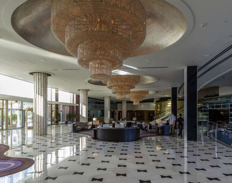 Fontainebleau Hotel, the main lobby of the Fontainebleau Hotel, Miamr Beach, Florida, USA