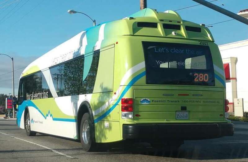 Foothill Transit F2607 in revenue service on route 280.