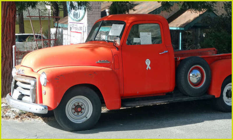 (1 in a multiple picture set)
Found this nice old piece of steel waiting for a buyer in Idyllwild, CA.