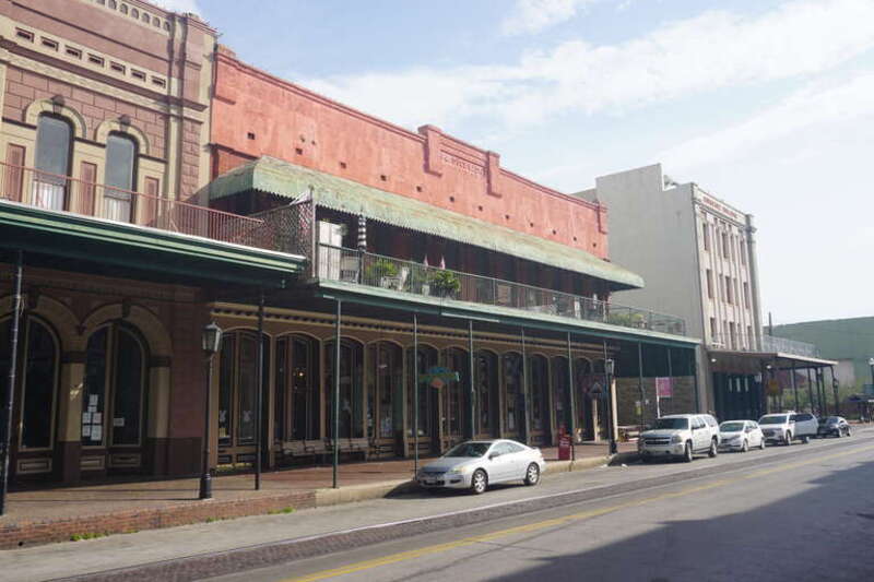 The Strand Historic District in Galveston, Texas (United States).