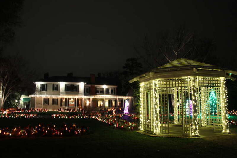 Lights at the Lewis Ginter Botanical Gardens.