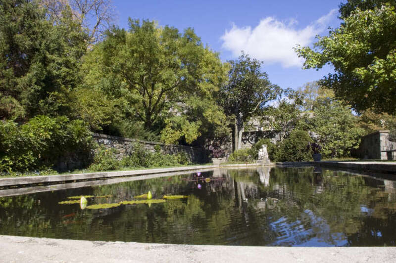 The Reflecting Pool in the garden of Gibraltar in Wilmington, Delaware.