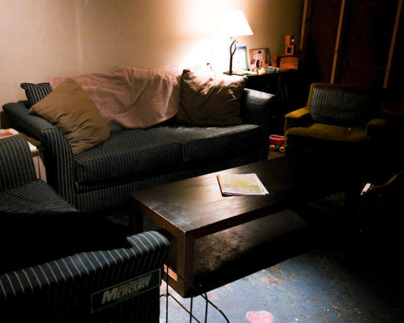 Seating at Green Beans Coffee in Portland, Oregon