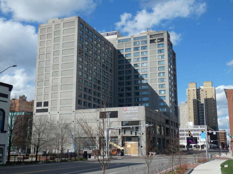 Photo showing the Hilton Garden Inn/Homewood Suites hotel located at N Summit &amp;amp; Monroe Street.