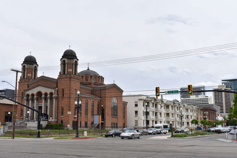 Holy Trinity Greek Orthodox Church (1923) in Salt Lake City was designed by N.A. Dokas and Pope &amp;amp; Burton and is listed on the National Register of Historic Places.