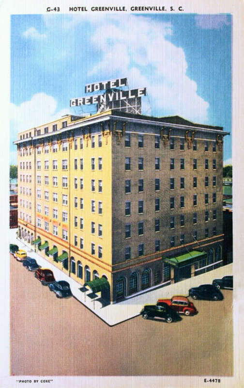 Photomechanical print (postcard) Divided back 
No. G-43 
Published by Asheville Post Card Co. 
Completed in 1912 as the Imperial Hotel, currently (2021) apartment building, Greenville Summit.