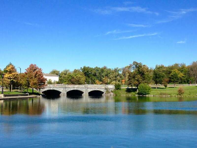 Autumn in Delaware park in buffalo New York