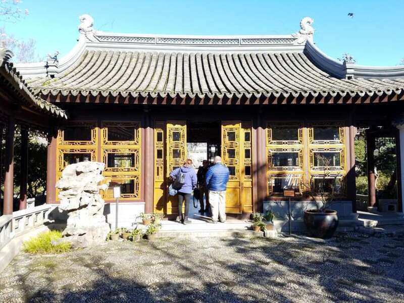 Inside Lan Su Chinese Garden in Portland, Oregon