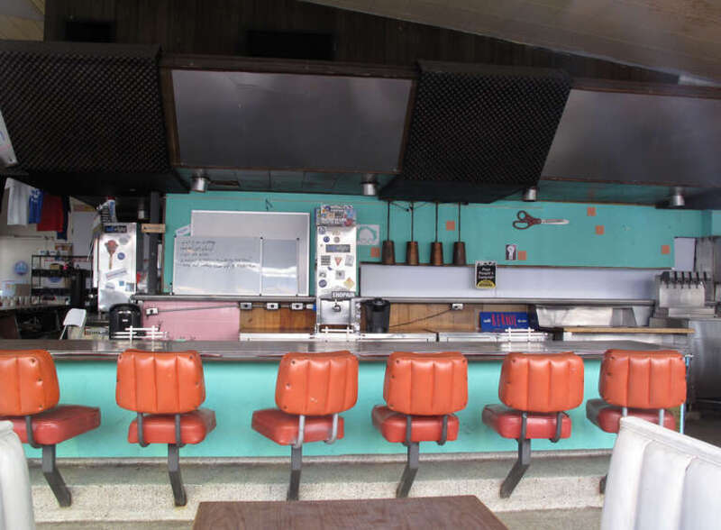 Interior of Johnie's Coffee Shop, Los Angeles, 2021