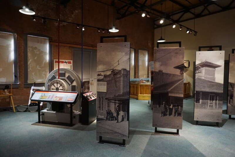 The interior of the Interurban Railway Museum in Plano, Texas (United States).
