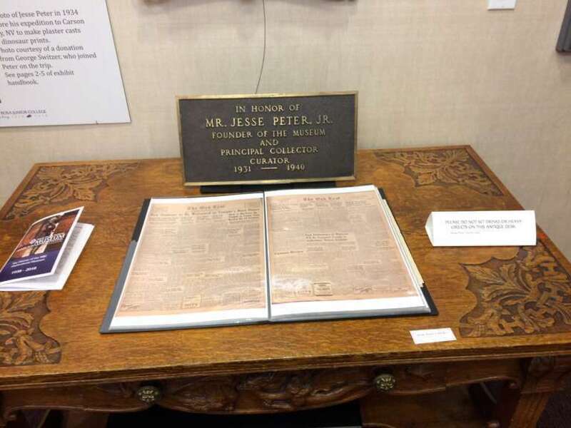 image from display about Jesse Peter, Jr. at the Santa Rosa Junior College Multicultural Museum in January of 2022