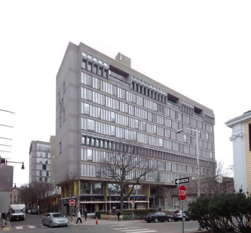 José Luis Sert, Harvard University Smith Campus Center (formerly Holyoke Center), Massachusetts Avenue, Cambridge, Massachusetts, Apr. 2014