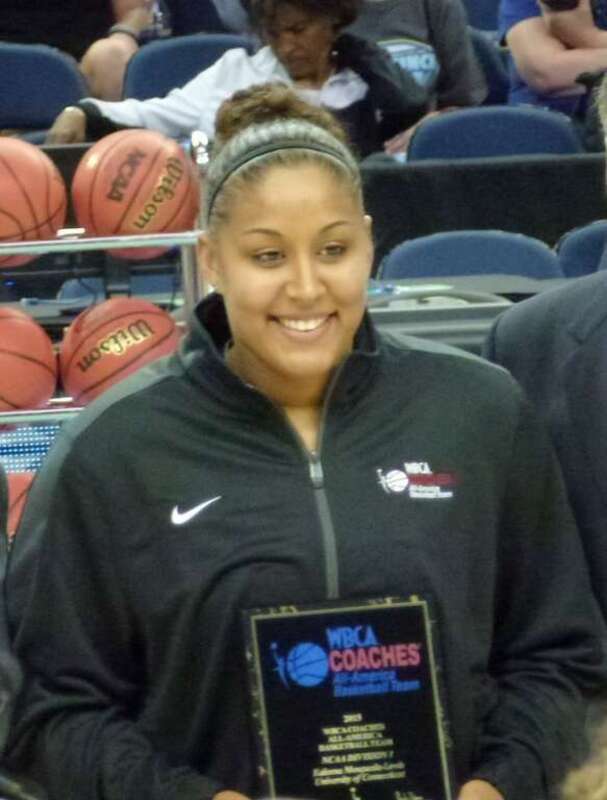 Kaleena Mosqueda-Lewis being named a member of the 2015 All-America team at the 2015 WBCA convention in Tampa Bay FL