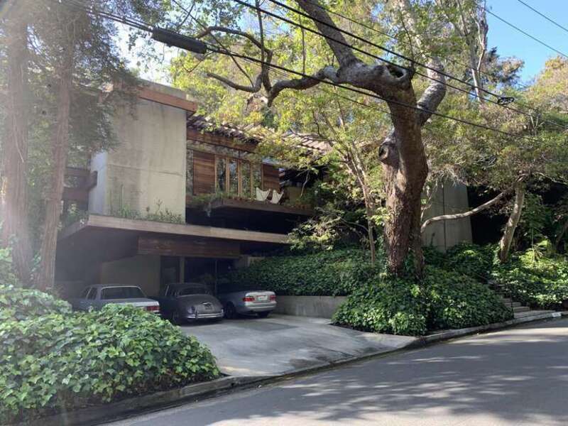 Exterior of the Kappe Residence in Los Angeles, California, United States as of April 2021.