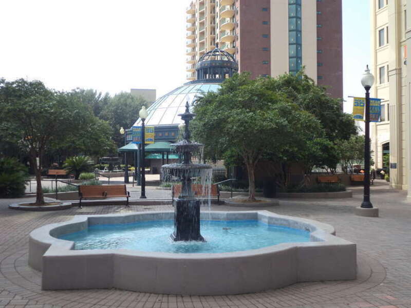 Kleman Plaza fountain near Challenger Learning Center, Tallahassee, Leon County, Florida