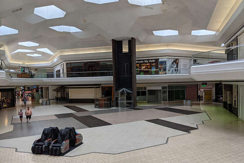 The center of Lakeforest Mall where the four wings come together. There used to be a sunken area with fountains in this area. 701 Russell Avenue, Gaithersburg, Maryland 20877.